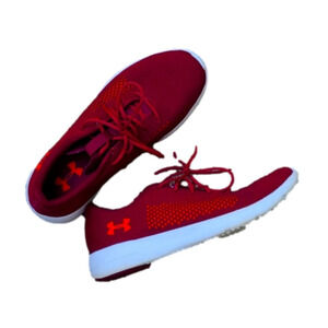 Under Armour burgundy red w/white sole snickers running  shoes new